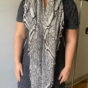 Diane Von Furstenberg Scarf with silver beads